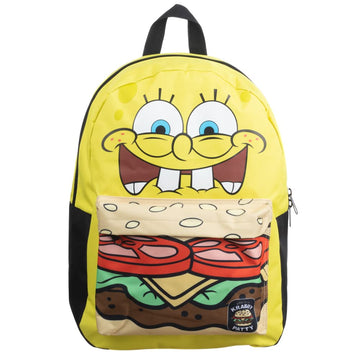 Bioworld Spongebob Squarepants Mixblock Krabby Patty Adult Laptop Backpack OSFA Yellow