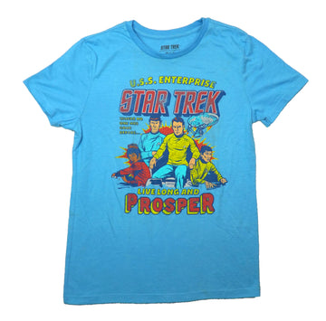 Star Trek Mens T-Shirt - U.S.S. Enterprise Crew Long Live & Prosper