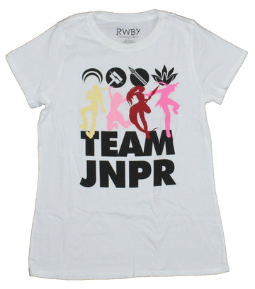 RWBY Girls Juniors T-Shirt -  Colorful Character TEAM JNPR Silhouette Images