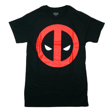Deadpool Mens T-Shirt - Slanted White Eyes Logo