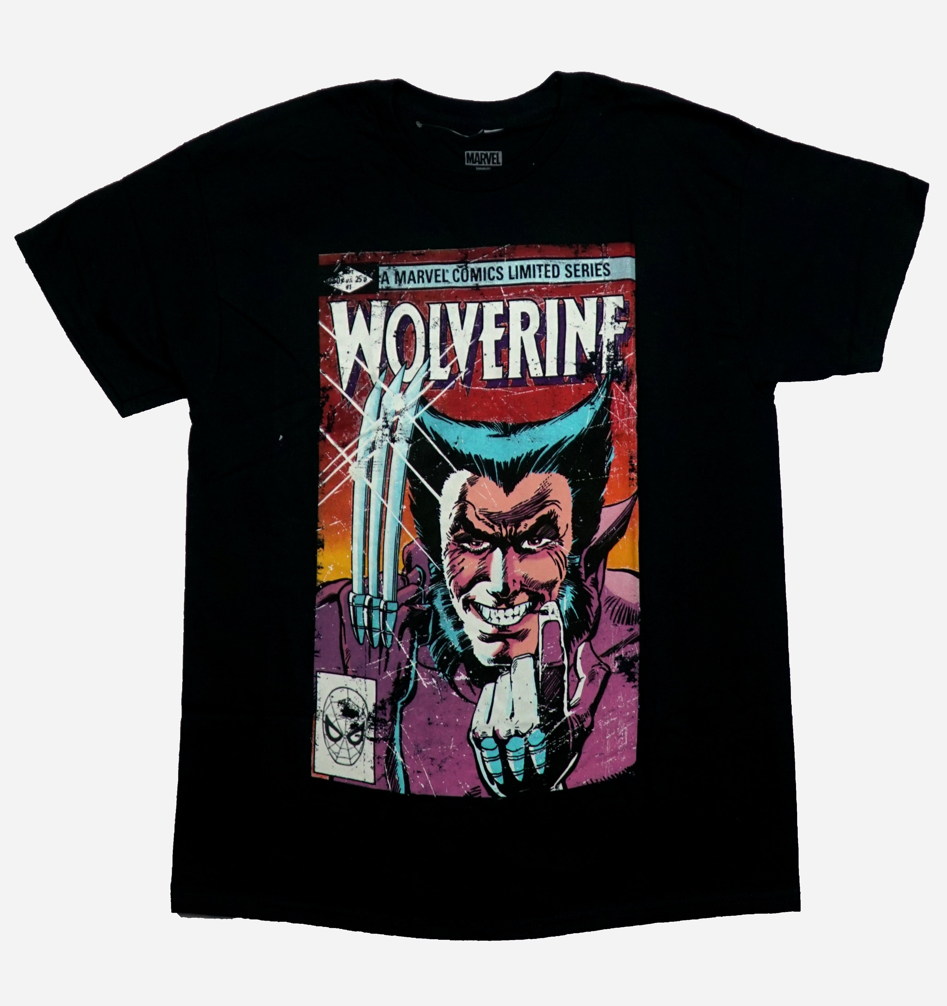 Wolverine Mens T-Shirt - Fank Miller Cover Issue 1 Distressed
