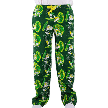 Ripple Junction Rick and Morty Mens Lounge Pants Portal Gun Dimension Jumping Space Stars All Over Print Officially Licensed