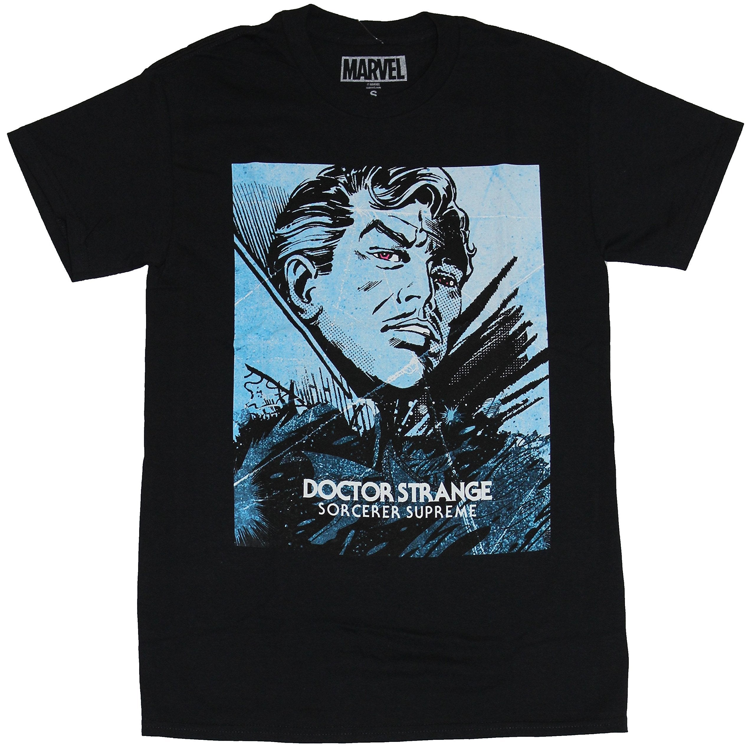 Dr. Strange (Marvel Comics)Mens T-Shirt -  Doctor Strange Sorceror Supreme Face