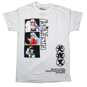 Inuyasha Mens T-Shirt -3 Black Box Women Characters Above Be Not A Fool...