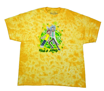 Rick and Morty Mens T-Shirt - Rick Forcing Morty Eyes Open