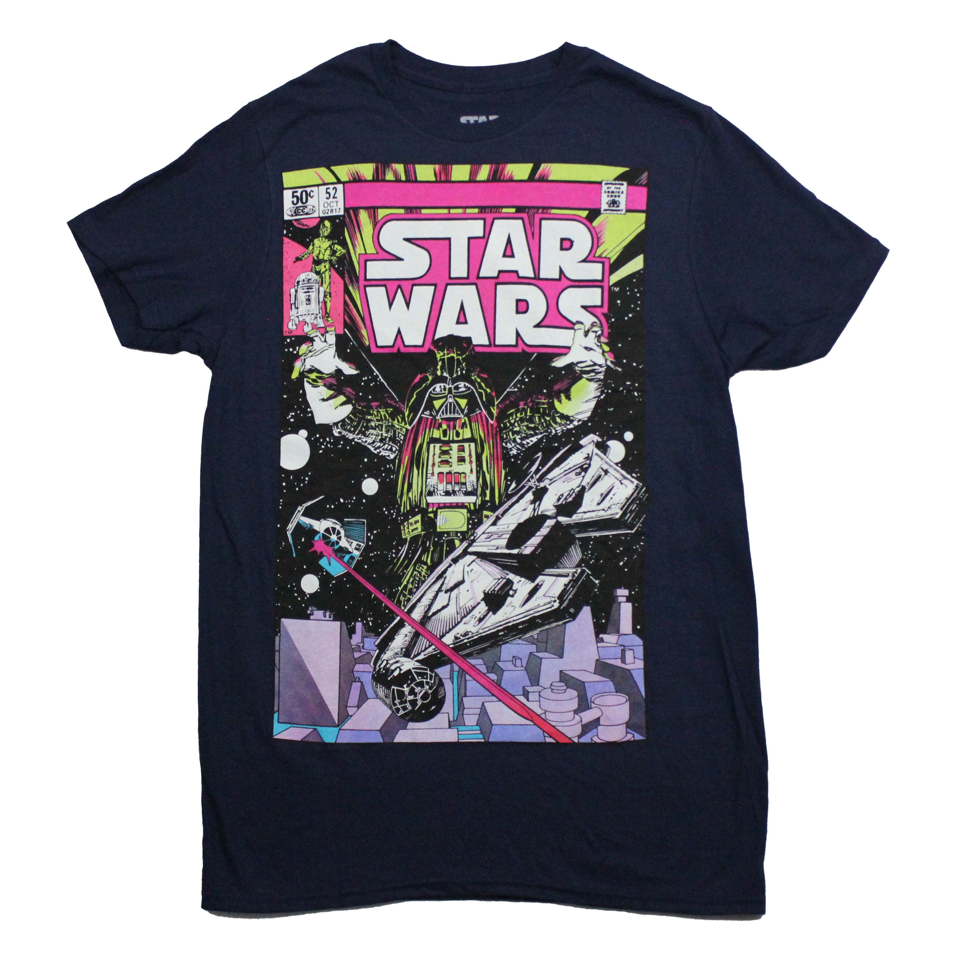 Star Wars Mens T-Shirt - Issue 52 Looming Darth Vader Comic Cover