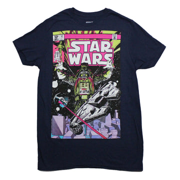 Star Wars Mens T-Shirt - Issue 52 Looming Darth Vader Comic Cover
