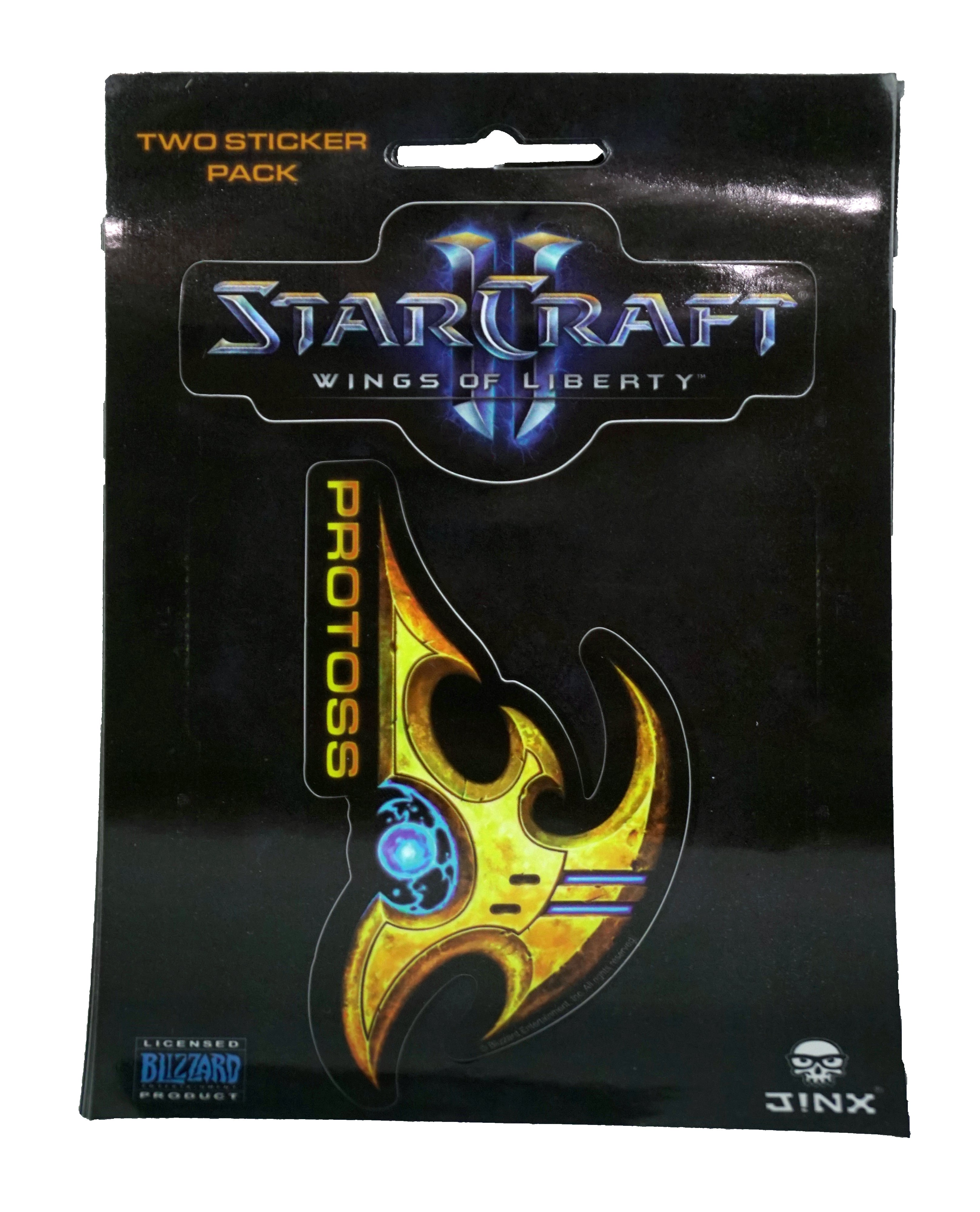 JINX StarCraft II: Wings of Liberty Protoss Sticker (Gold, 2 Multi-Size Stickers)