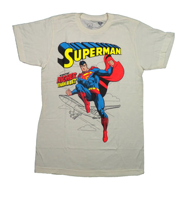 Superman Mens T-Shirt - Witness Flight Higher Than A Jet