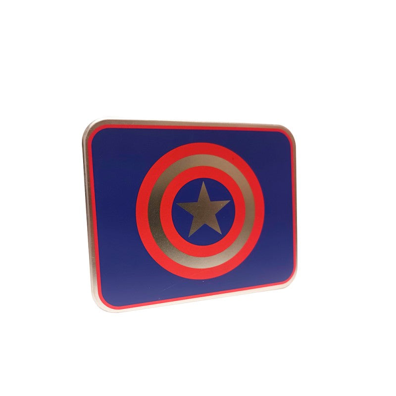 Marvel Avengers Captain America Bifold Wallet in a Decorative Tin Case, Multi