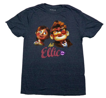 Disney Pixar Up Mens T-Shirt -  Carl and Ellie  "his Ellie" Grape Soda