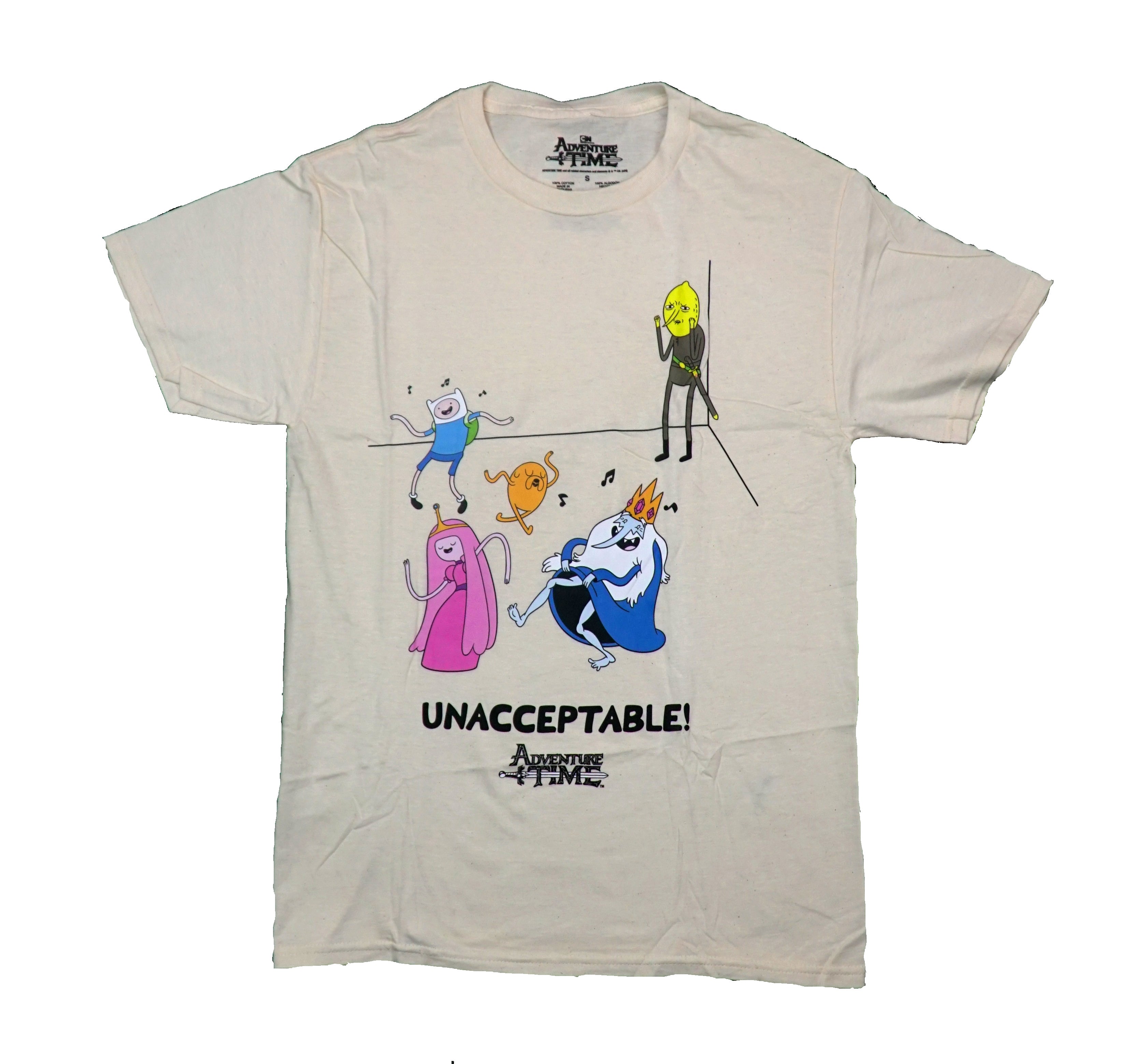 Adventure Time Mens T-Shirt - Cast Dance Party over Unacceptable!