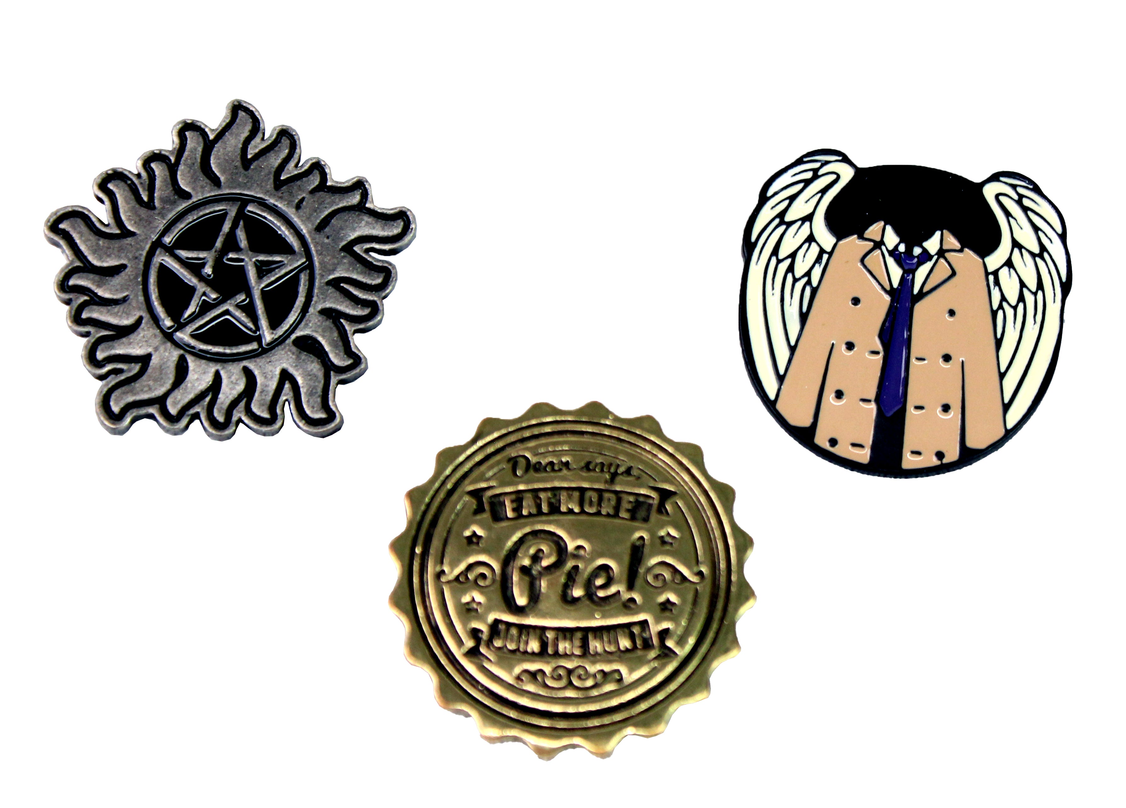 Supernatural Winchester Family Collectors Enamel Lapel Pin Set - 10 Lot