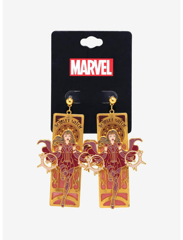 Marvel Scarlet Witch Portrait Statement Earrings