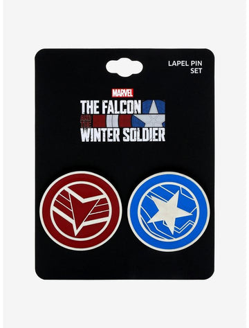 Marvel The Falcon And The Winter Soldier Logo Enamel Pin Set