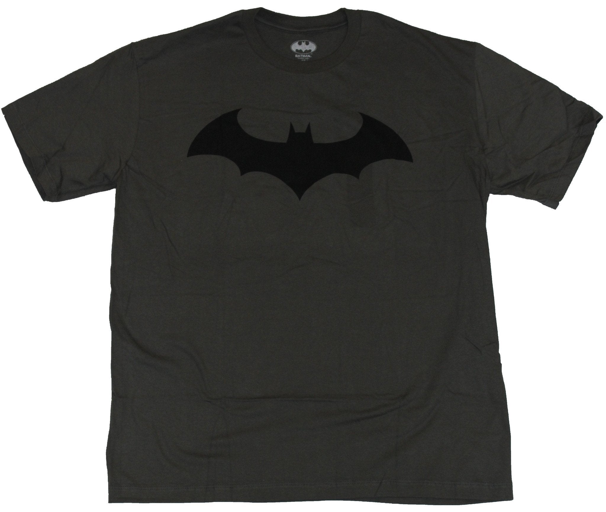 Batman (DC Comics) Mens T-Shirt - Simple Black Dark Knight Logo Image