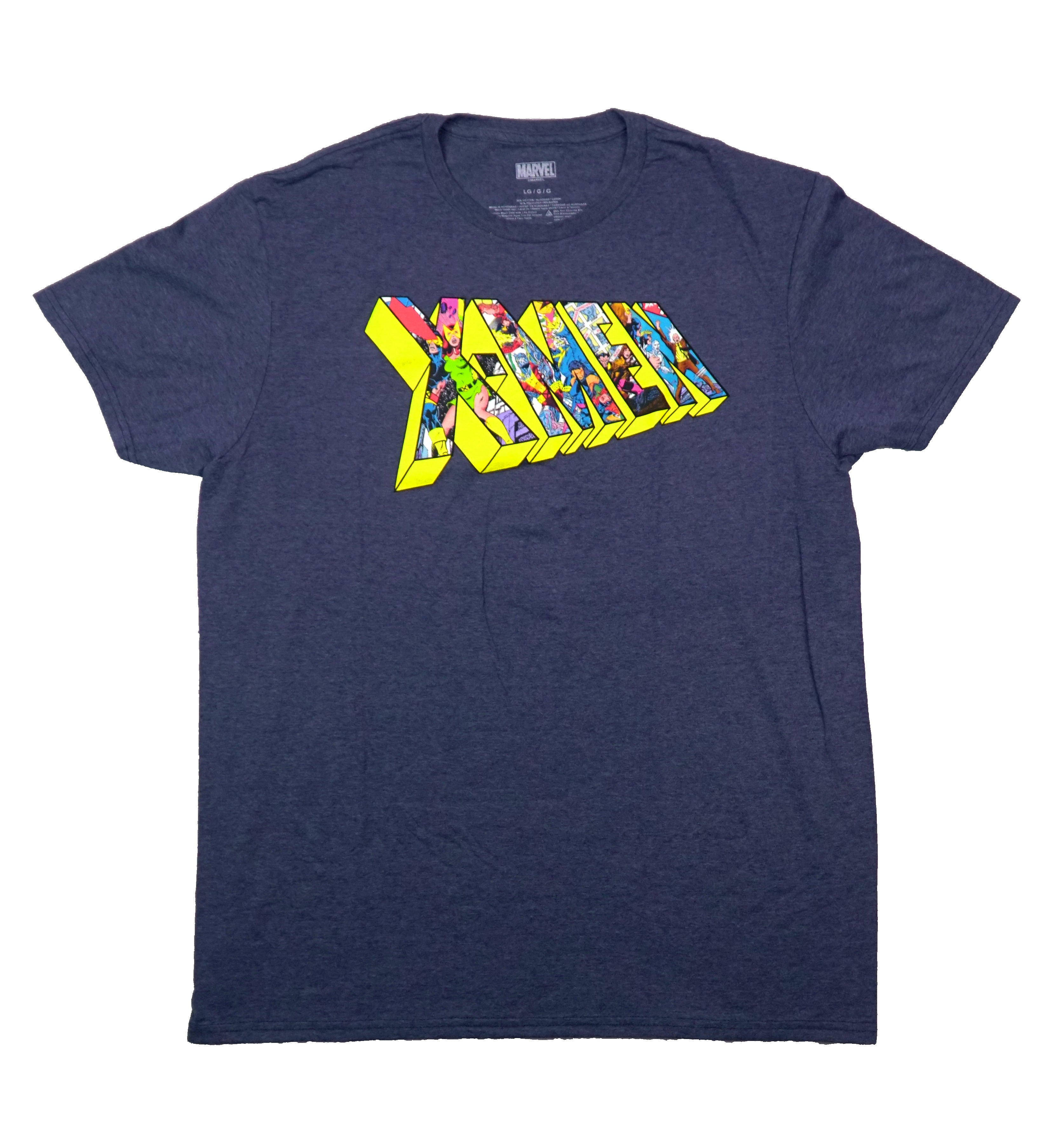 X-Men Mens T-Shirt - Character Embedded Logo