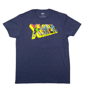 X-Men Mens T-Shirt - Character Embedded Logo