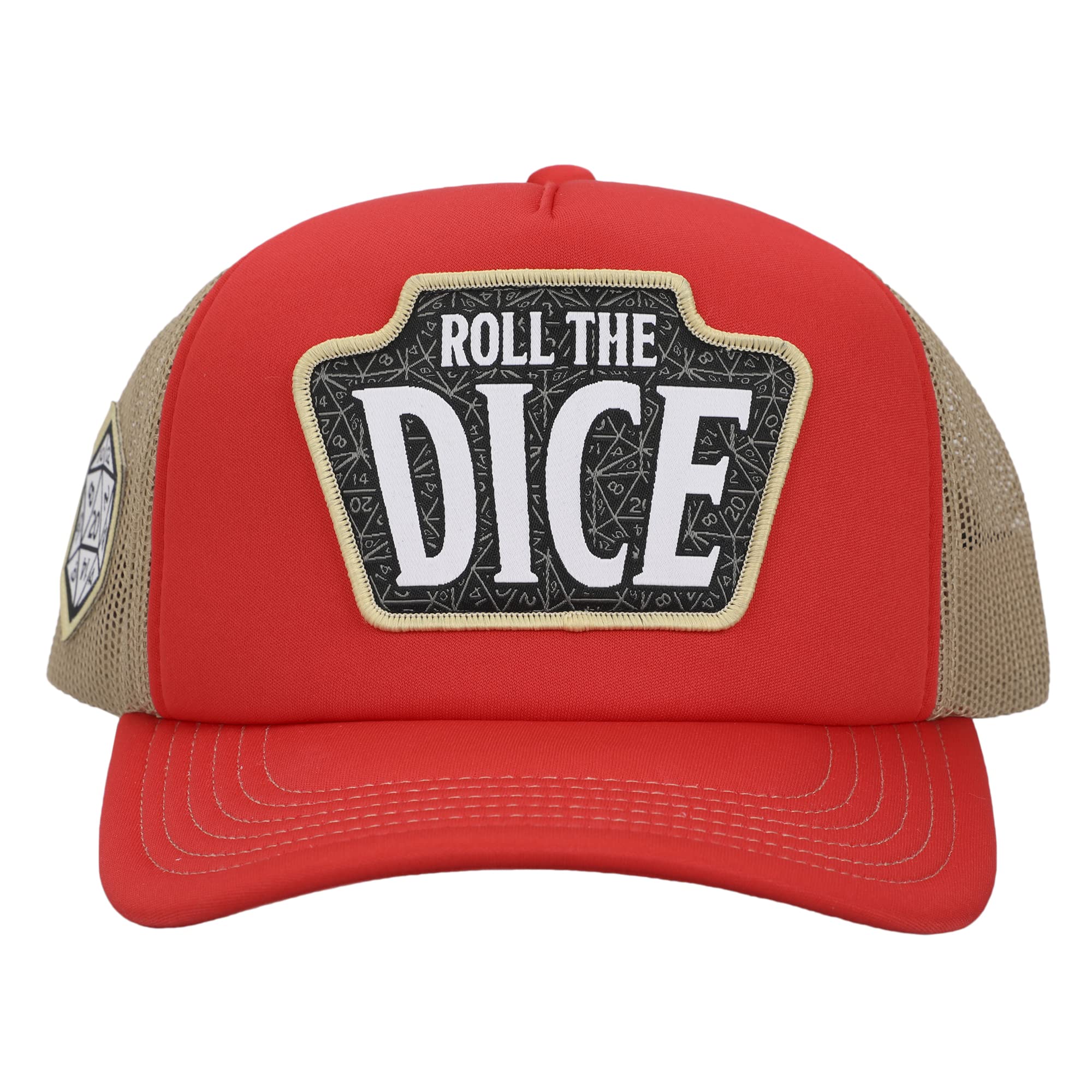 Dungeons & Dragons Roll The Dice Logo And Men's Trucker Precurve Snapback Hat (Roll the Dice)