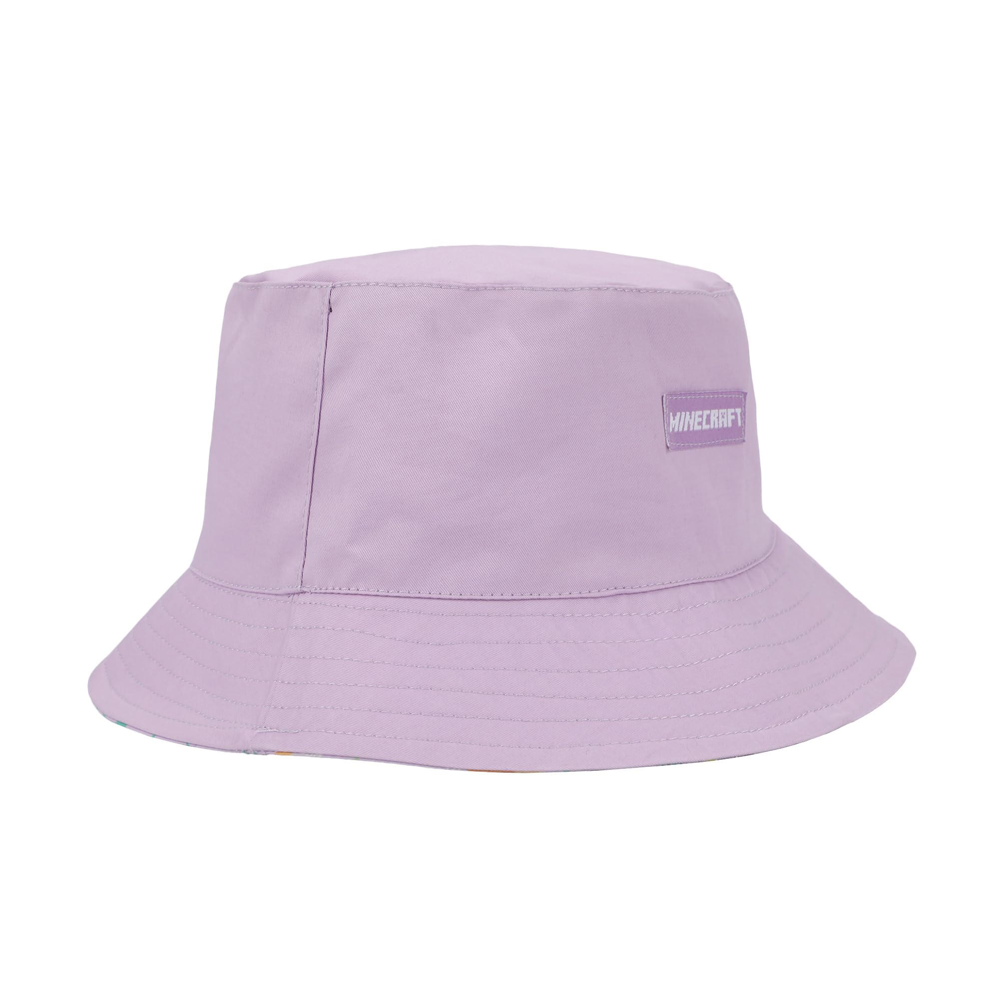 Bioworld Minecraft Confetti Blocks Youth Reversible Bucket Hat - Purple