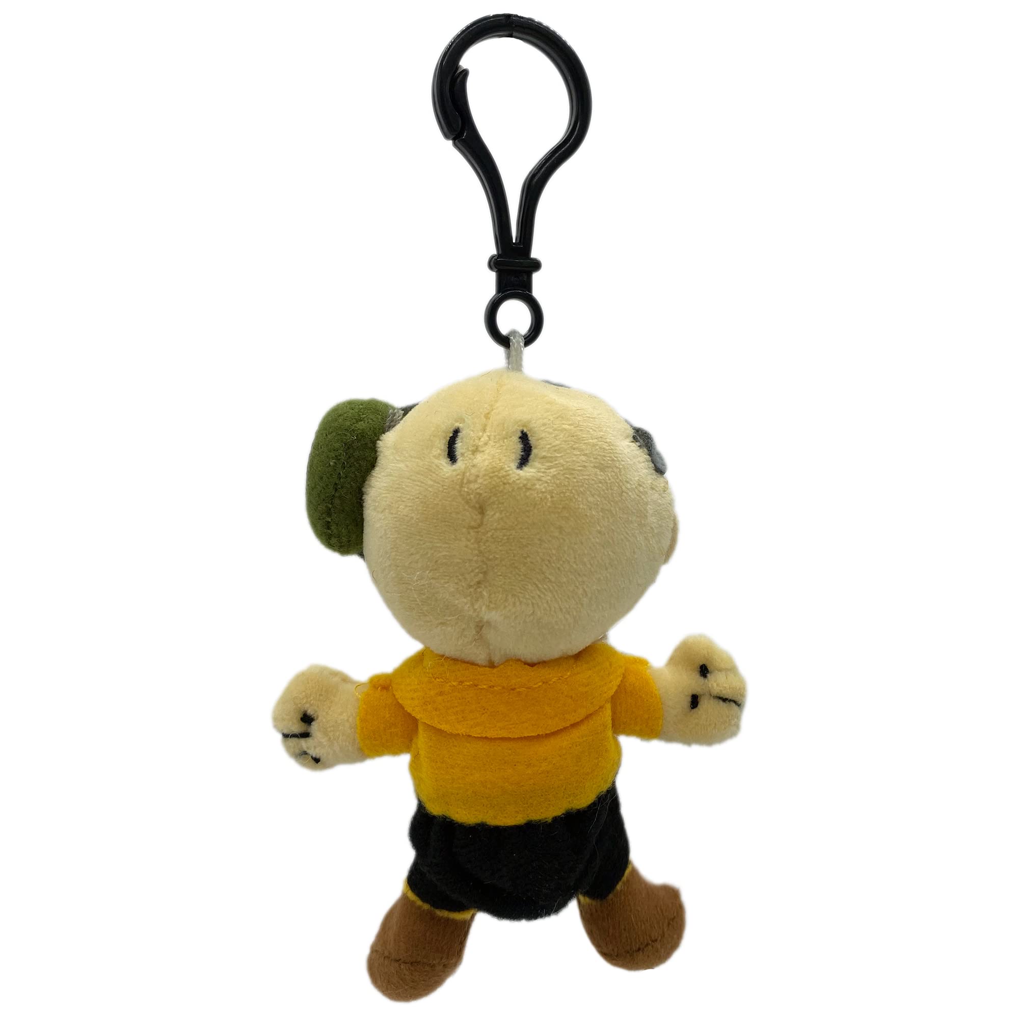 JINX Snoopy in Space Charlie Brown Mission Control Clipsters Toy, 4-in Plush Hangers from Apple TV+ Series for Fans Ages 3+