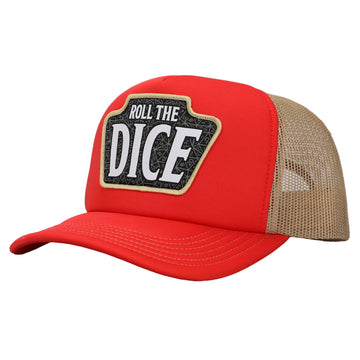 Dungeons & Dragons Roll The Dice Logo And Men's Trucker Precurve Snapback Hat (Roll the Dice)