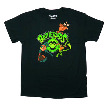 Battletoads Mens T-Shirt -  Zitz, Rash and Pimple Around Green Toad