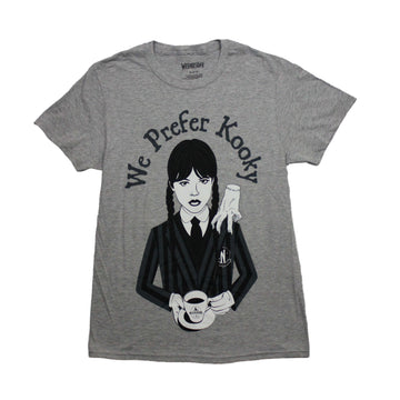 Wednesday Mens T-Shirt - We Prefer Kooky Holding Weathervane Cafe Coffee