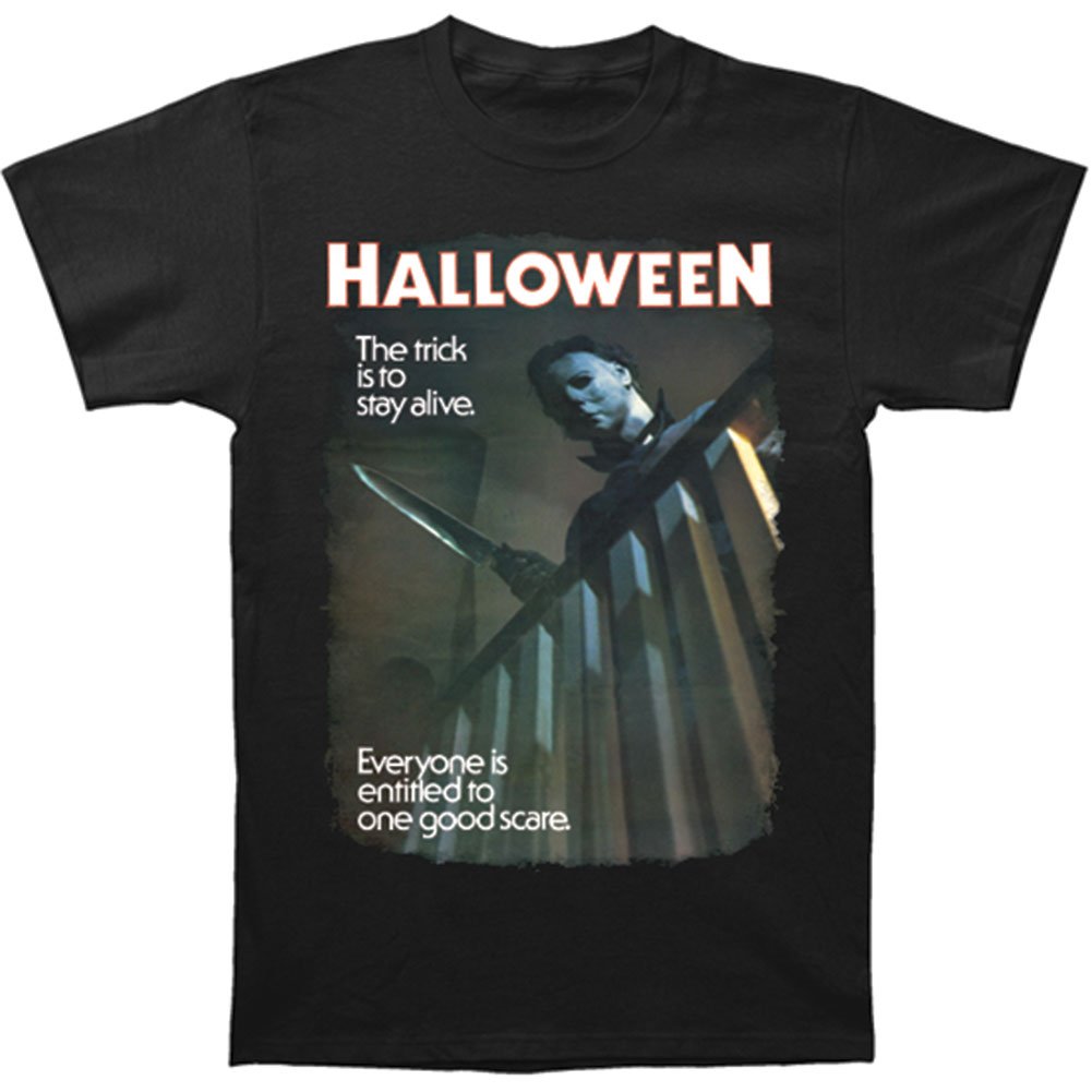Halloween Mens T-Shirt - Trick Is to Stay Alive Poster