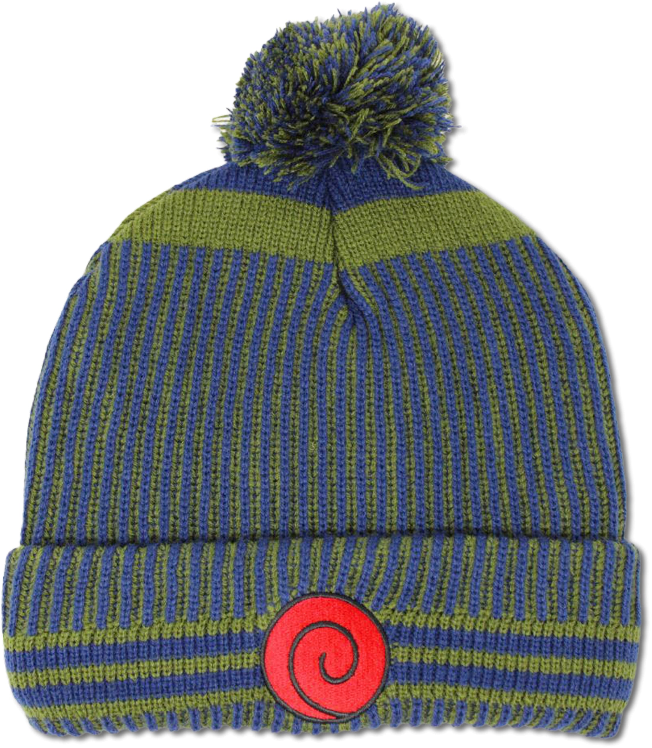 Naruto Shippuden Adult Cuffed Pom Beanie Akatsuki Symbol Anime Officially Licensed One Size