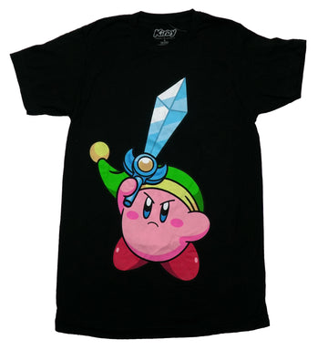 Kirby Mens T-Shirt - Zelda Sword and Hat Stance