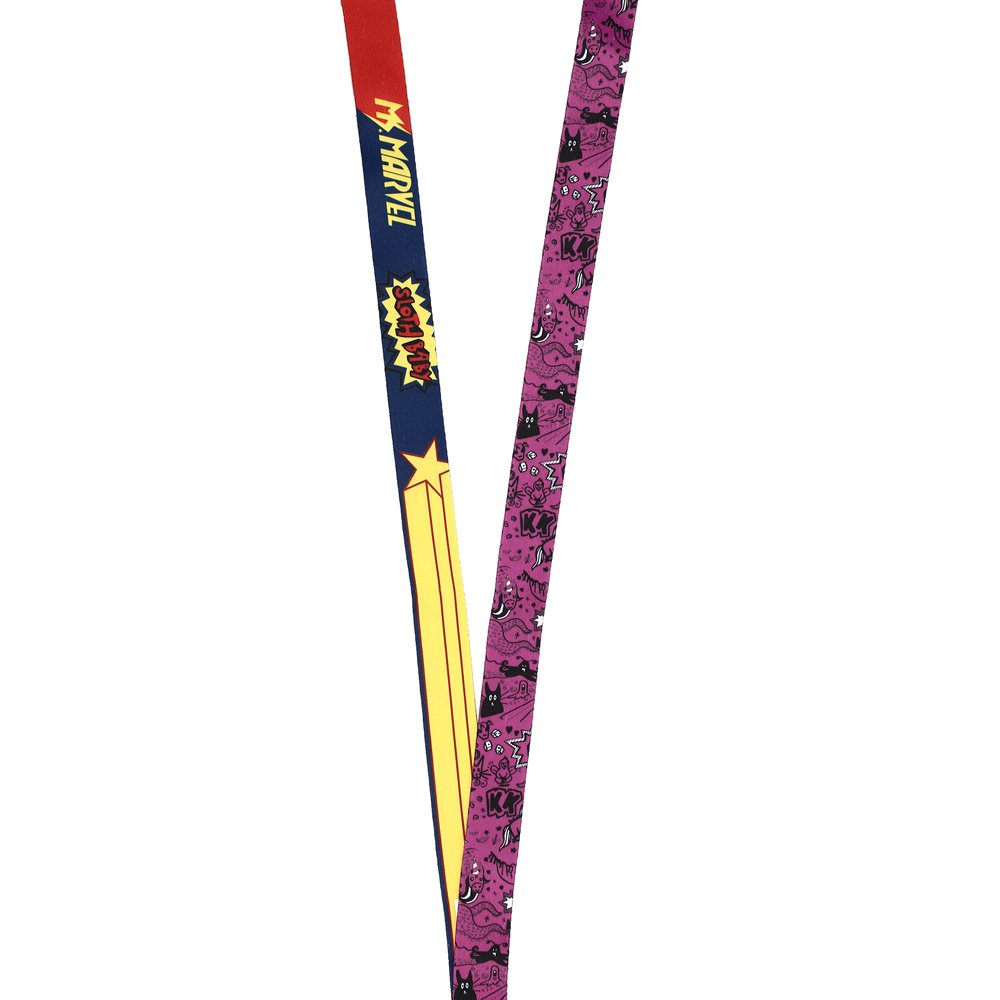 Ms. Marvel Lanyard with Clear Sleeve W/ Charm