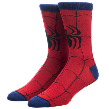 Marvel Comics Spiderman Suit Up Costume Crew Socks