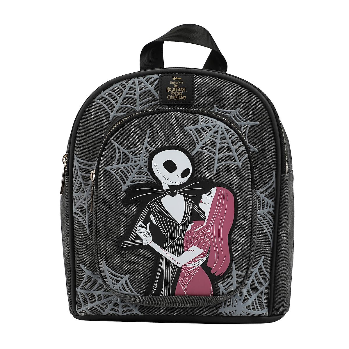 Bioworld Nightmare Before Christmas Jack & Sally 9.6" Gray Mini Backpack