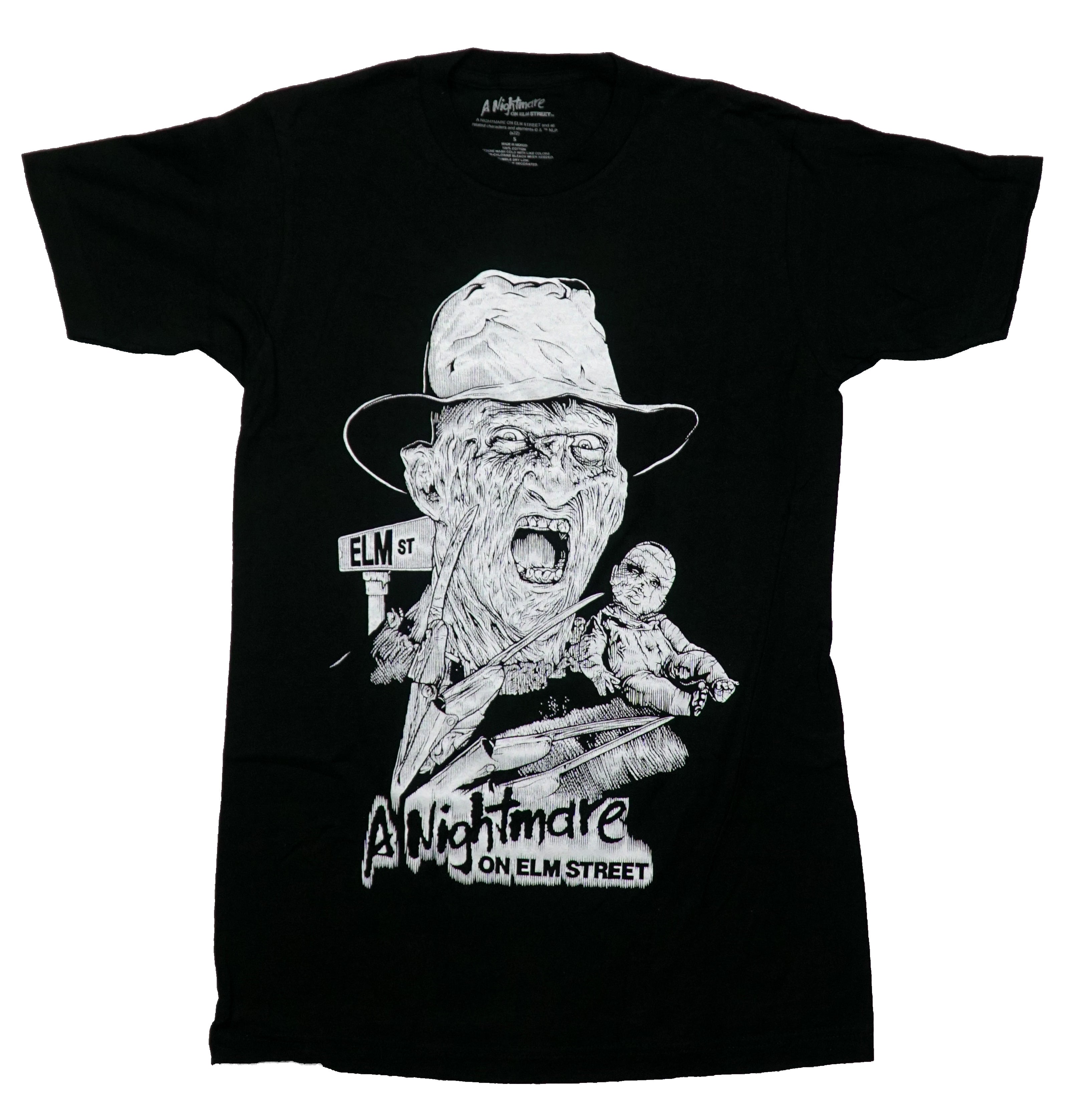 A Nightmare On Elm Street Mens T-Shirt - White Freddie & Baby