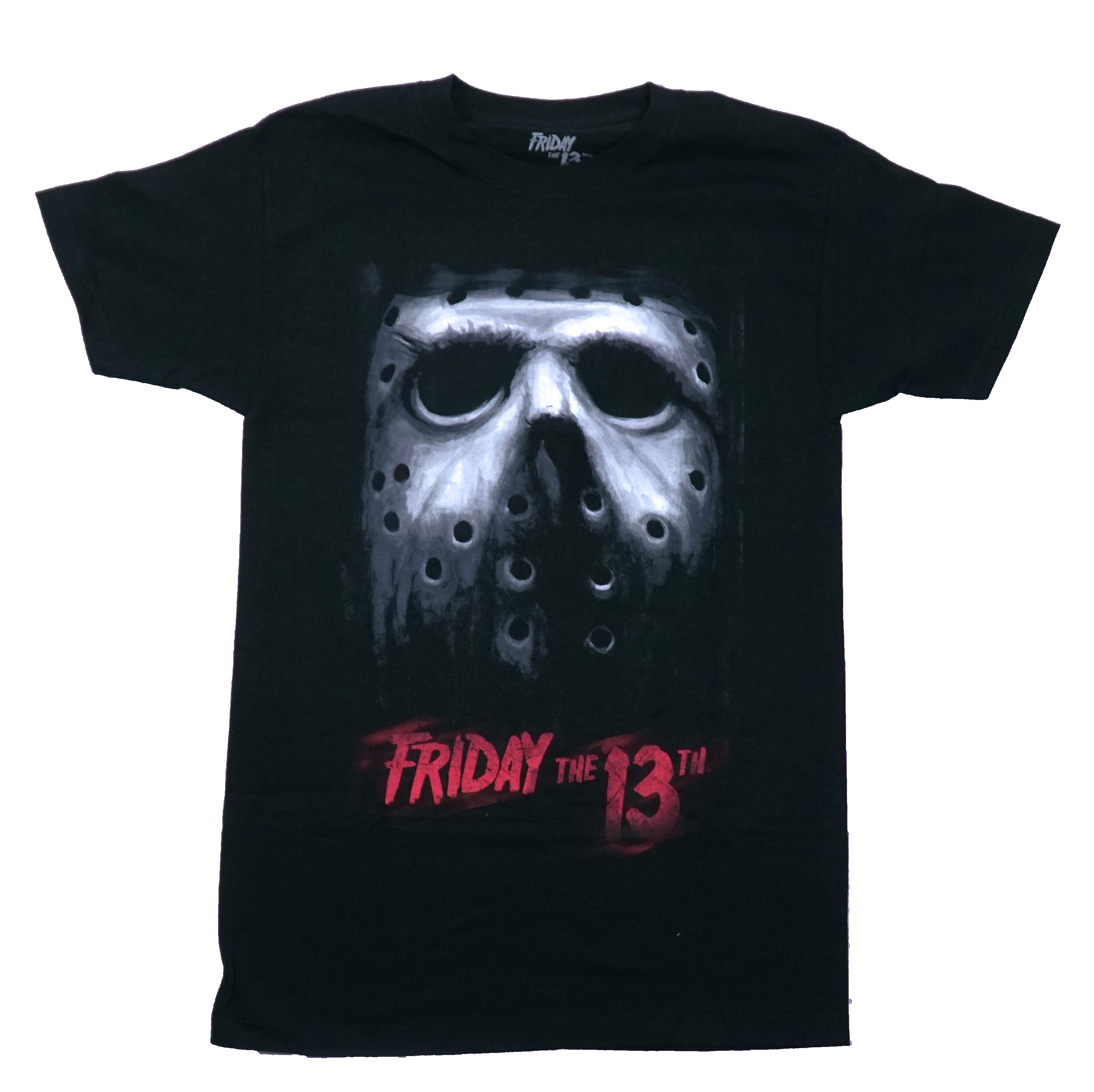 Friday the 13th Mens T-Shirt - Giant Jason Mask Name on Back