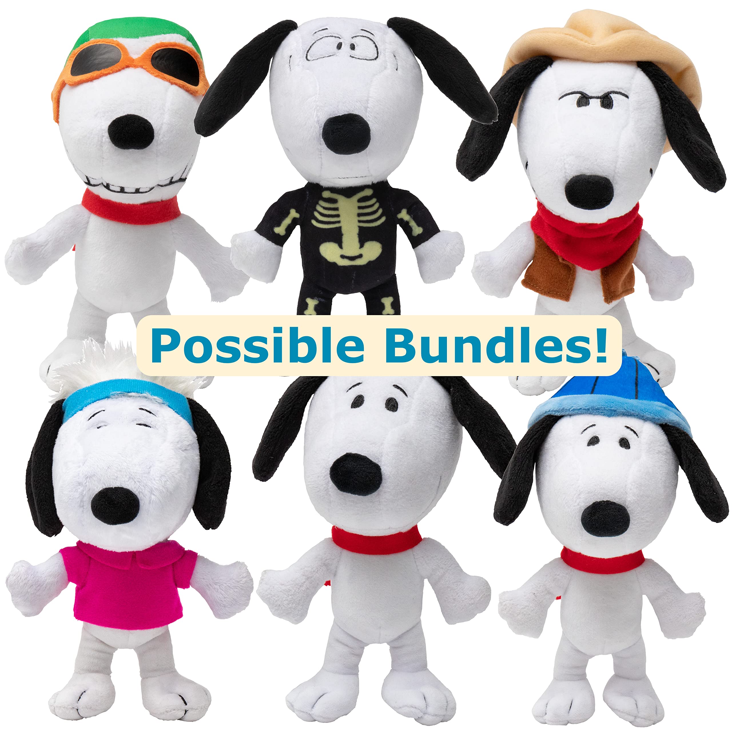 JINX Official Peanuts Collectible Plush Snoopy, Excellent Plushie Toy for Toddlers & Preschool, X-Ray Skeleton