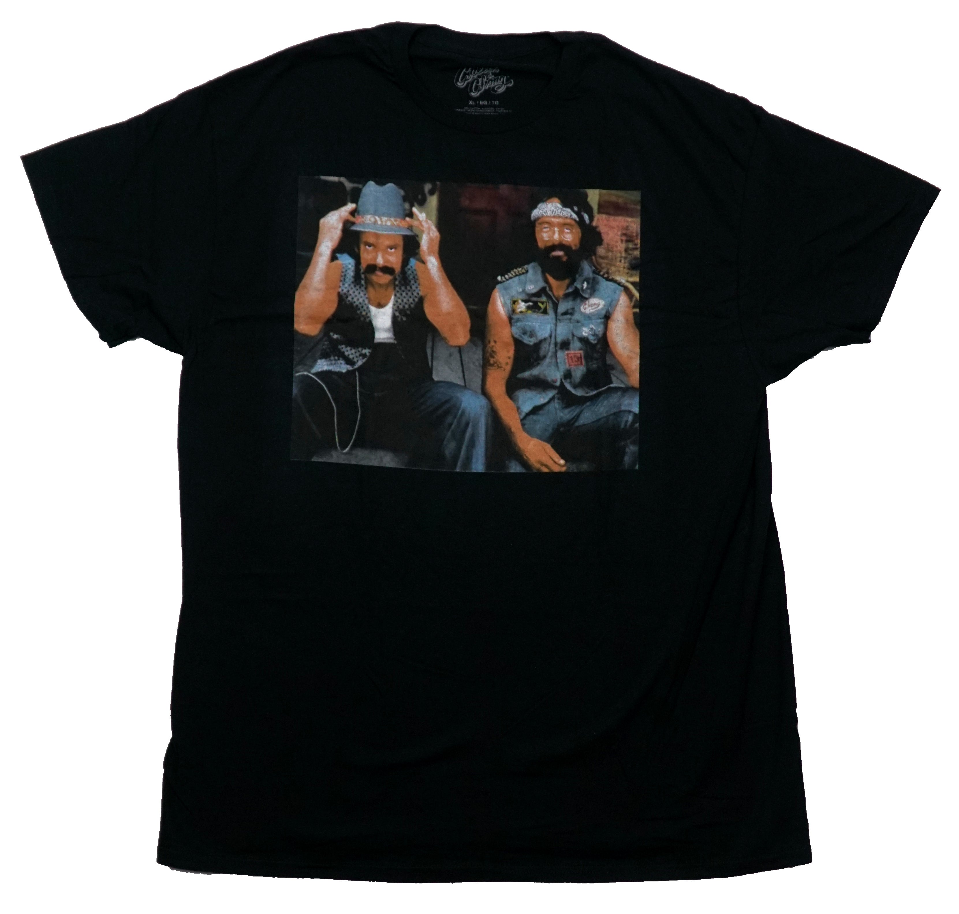 Cheech and Chong  Mens T-Shirt - Sitting Photo Image