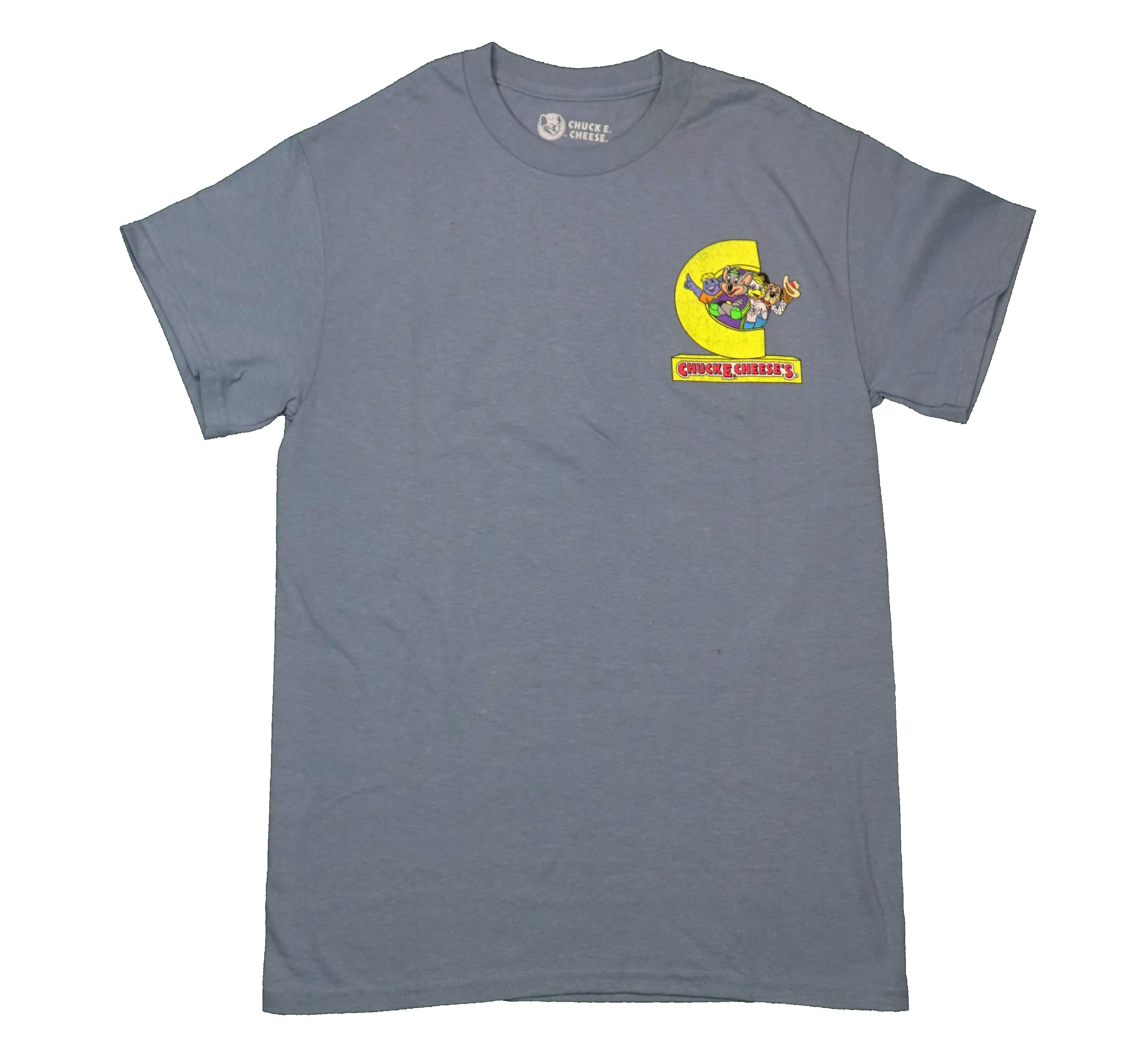 Chuck E. Cheese Mens T-Shirt - Lapel Logo Pizza Where A Kid Can Be A Kid