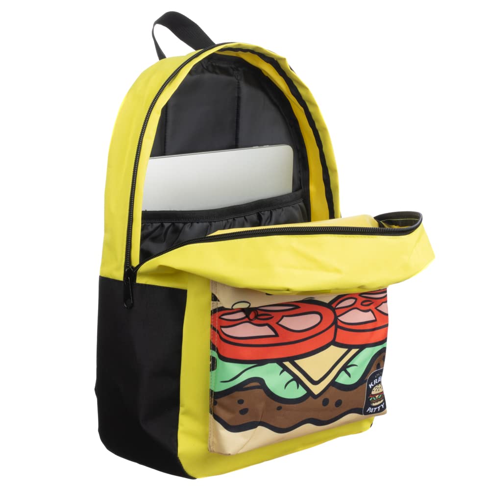 Bioworld Spongebob Squarepants Mixblock Krabby Patty Adult Laptop Backpack OSFA Yellow