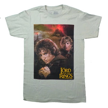 Lord of the Rings Mens T-Shirt - Frodo and Samwise Below Mount Doom