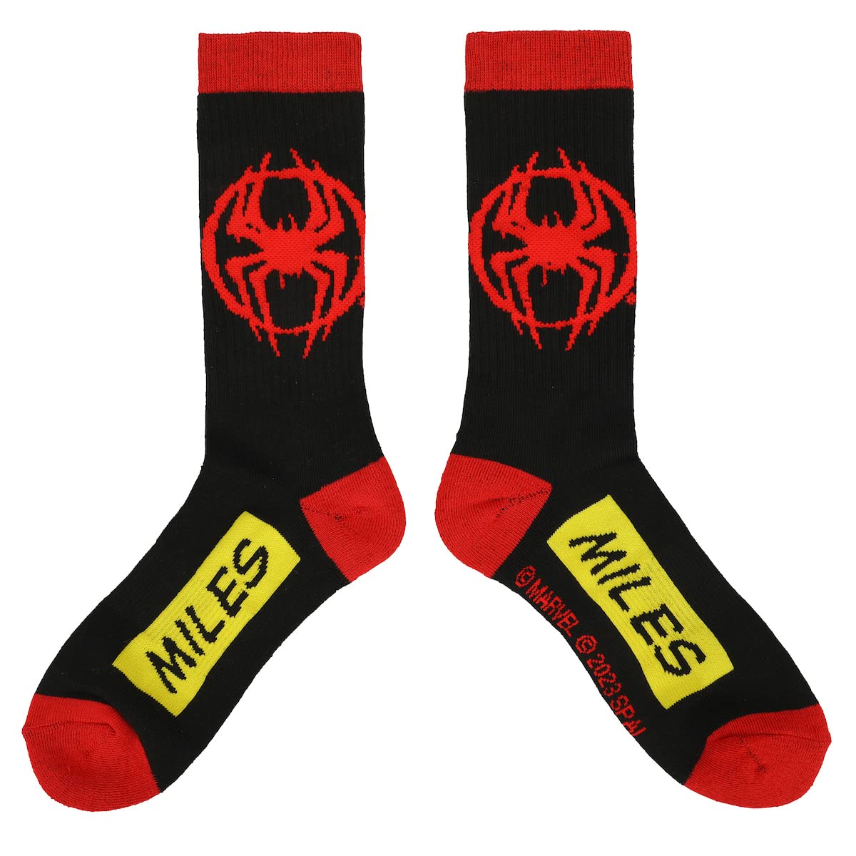 Bioworld Spider-Man Spider Logo Men's Athletic 3-Pack Crew Socks