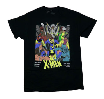 X-Men Mens T-Shirt - Heroes 1992 over Logo and Small Print Names