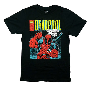 Deadpool Mens T-Shirt -  Marvel Comics Distressed Pic Below Okay Folks Say