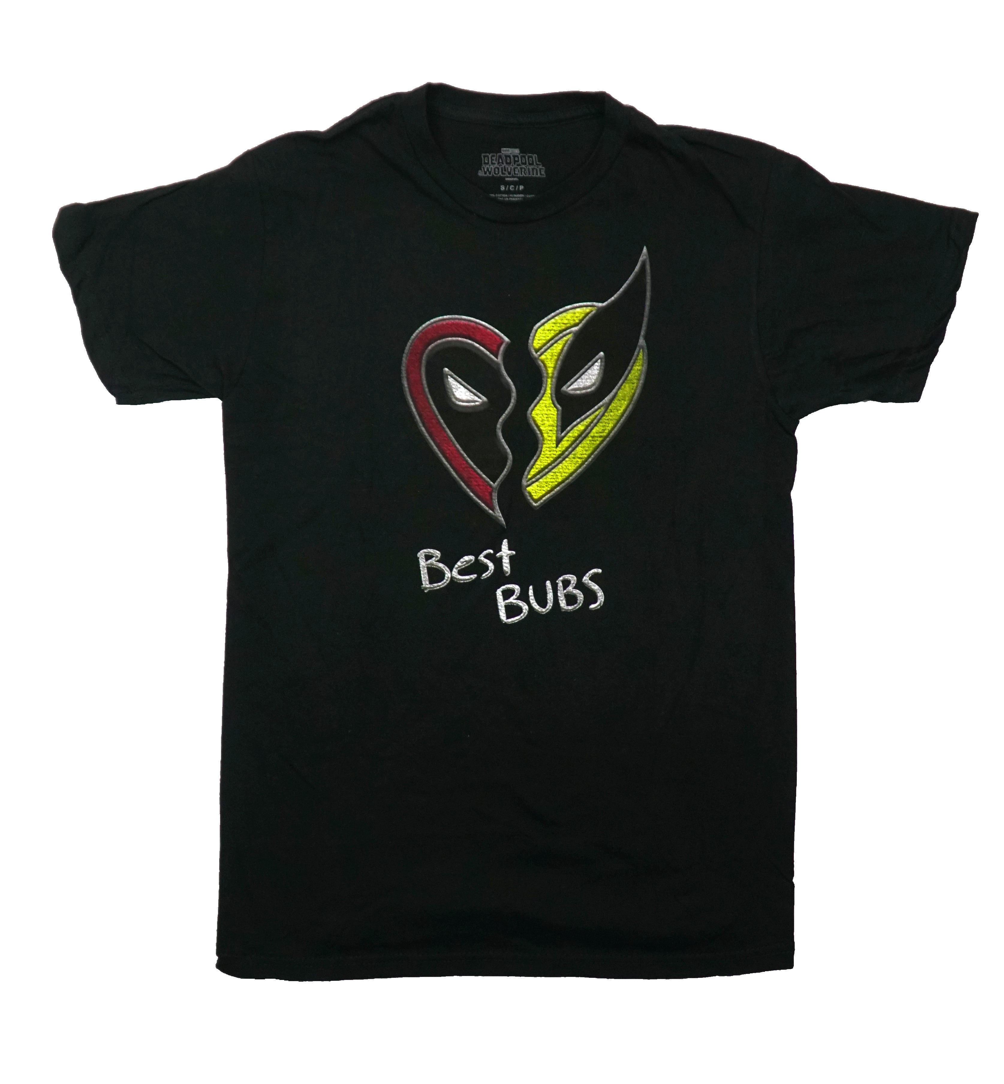 Deadpool & Wolverine Mens T-Shirt - Best Buds Broken Heart Charms