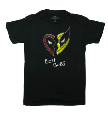 Deadpool & Wolverine Mens T-Shirt - Best Buds Broken Heart Charms