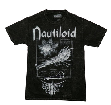 Baldur's Gate 3 Mens T-Shirt - Nautiloid Stone Washed