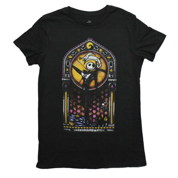 Nightmare Before Christmas Mens T-Shirt -Jack Pumpkin King Stain Glass