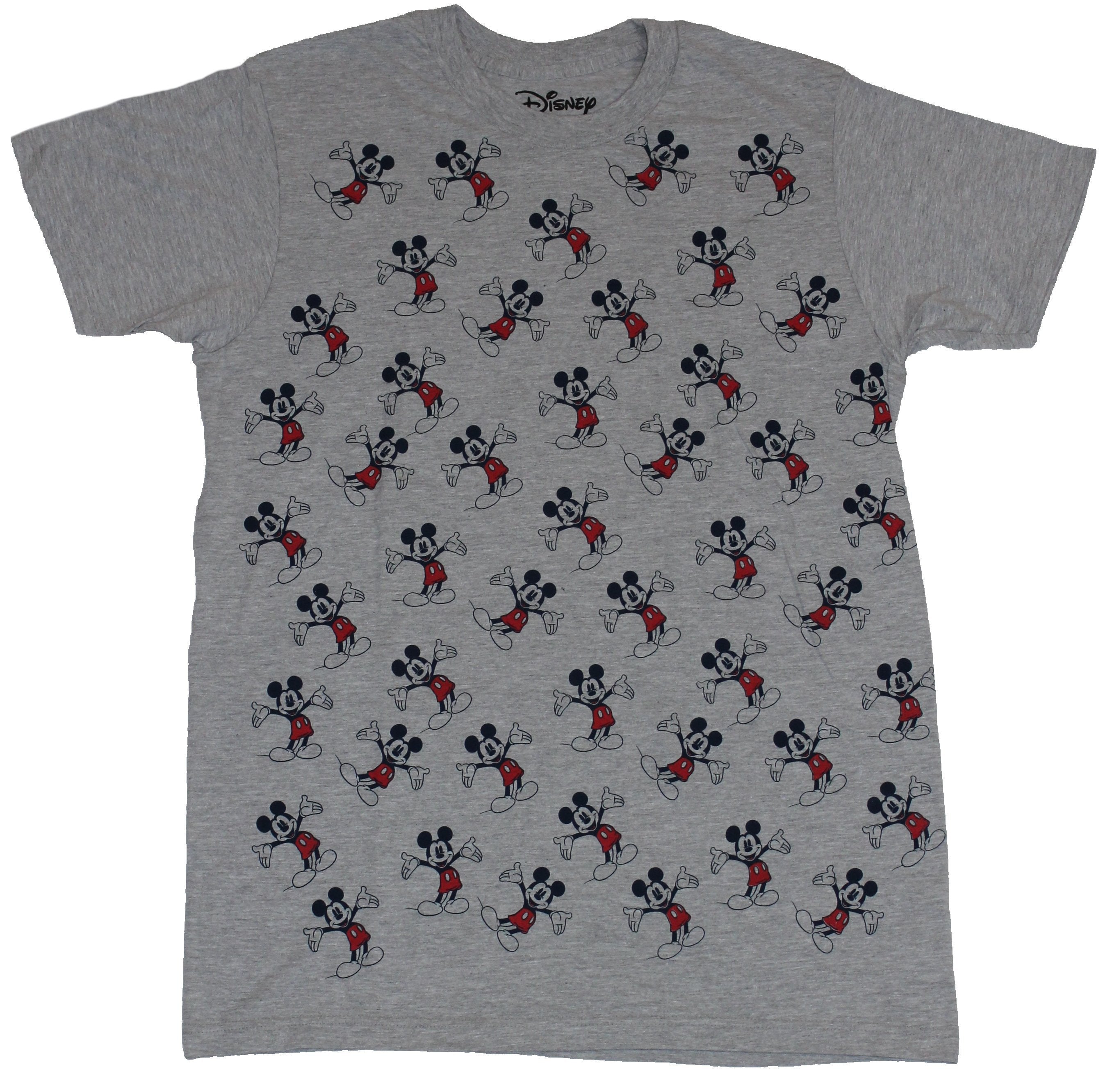 Mickey Mouse Mens T-Shirt - Hands Out Mickey Print Allover Image