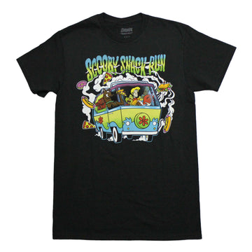 Scooby-Doo MEns T-Shirt - Snack Run Mystery Machine Surrounded by Food